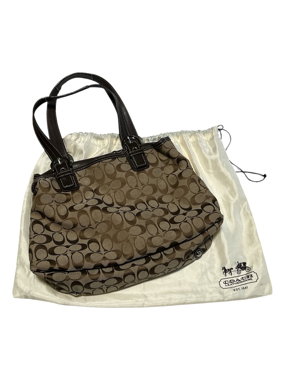 COACH SoHo Signature Tote With Dust Bag F17401